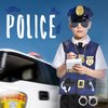 Keymall Kids Police Officer Costume Set 6 Pcs Including Cop Hat Vest Sunglasses Badge Walkie Talkie for Pretend Play Dress Up (Set D)
