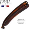 Camila Paris NV133 French Hair Banana Clincher Clip, Classic Girls Updo Flexible Ponytail Holder, Non Slip Interlocking Banana Comb, Fashion Durable Styling Hair Accessories for Women, Made in France