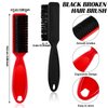 Patelai 12 Pieces Barber Blade Cleaning Nylon Brush Bulk Clipper Cleaning Brush Barber Accessories Cleaning Supplies Barber Styling Brush Hair Trimmer Manicure Tool Duster Fades Men(Black, Red, Gold)
