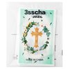 3sscha 50Pcs Cross Party Favor Bag Baptism First Communion Waterproof Goodie Bag with Die Cut Handles God Bless Church Religious Plastic Gift Bags for Kids Birthday Baby Shower Decoration Supplies