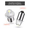 Honoson 3 Pieces Flashlight Bulb 55-Lumen 4.5 Volt Led Krypton Replacement Bulb Flashlight Bulbs for Flashlight Torch with 10 Year Lifespan, 41-1644 Krypton Flashlight Bayonet Base LED Bulb