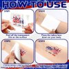 GeRRiT Independence Day Temporary Tattoos American Flag Stickers Red White Blue Tattoo Stickers 4th of July Stickers for Face Arm Decoration Patriotic Tattoos Party Supplies, 10 Sheets