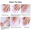 24pcs Short Square Press on Nails French Tip Fake Nails with Designs White Glossy False Nails Art Supplies Full Cover Glue on Nails Acrylic Nail Supplies for Women Manicure Tips