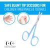 Cocos Safety Baby Nail Scissors, Baby Nail Clippers for Fingernail and Toenails, Small Scissors for Toddlers, Infant, Adults and Kids – Stainless Steel Blunt Tip + Storage Case