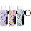 LUCKINEE 3PCS Lip Balm Holder Keychain Print Chapstick Holder Key chain Lipstick Holder Lip Gloss Sleeve -Tight Elastic Holder Sleeve for Fat and Slim Lip Balms