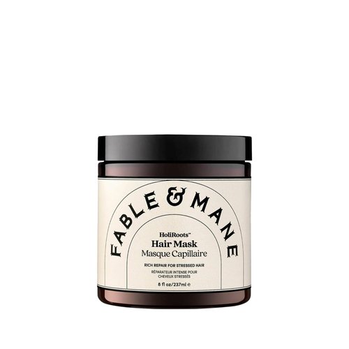 Fable & Mane HoliRoots Hair Mask, 8FL oz - Hydrating Hair Mask for Dry Damaged Hair with Shea Butter, Banana, Coconut Water, Mango Butter and Indian Jasmine Sambac Fragrance
