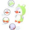 CASAGOOD Duck/Penguin Stuffed Animal in Frog Costume Adorable Plushies Wearing Green Frog Outfit Plush Toys Great for Kids and Lovers,Stuffed Penguin Animals 10 Inch