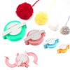 Wayion Pom Pom Maker Art DIY 4 Size Fluff Ball Bobble Weaver Needle Craft Knitting Wool Tool Kit with a Thread Cutter Scissors