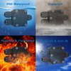 Waterproof Junction Box 3 Way, IP68 External Waterproof Electrical Junction Box Black Waterproof Junction Box Outdoor Cable Connector, for Diameter 5mm -15mm Wire Gland External (1 Pack - Small)