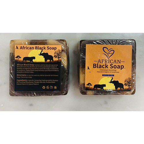 Generic African Black Soap(1 Bars) Anti Taches Face Bath Deep Cleansing Exfoliating Body Moisturizing Treatment Acne Skin Care African Soap, Marron oscuro