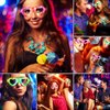 24 Packs LED Glasses for kids Glow in the dark Party Supplies Favor,6 LED 6 Shapes Glasses Flashing Plastic Light up Glass Toys Bulk 3 Replaceable Battery fit New Year Eve Party Supplies Holiday