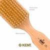 Kent OG4 Rectangular Beachwood Gentlemen's Hair Brush and Facial Brush for Beard Care - Exfoliating Natural Boar Bristle Brush for Mens Grooming, Hair Care, and Beard Straightener for Men's Skin Care