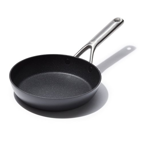 OXO Professional 8" Frying Pan Skillet, Hard Anodized Ceramic Nonstick Cookware PFAS-Free, Induction Suitable, Stainless Steel Handle, Diamond Reinforced Coating, Dishwasher Safe, Oven Safe, Black