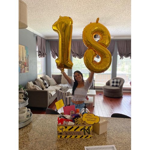 18 Balloon Numbers, Number 18 Balloons 40 In, 18th Birthday Decorations for Boys Girls, 81st Gold Happy Birthday Party Decorations Big Foil Mylar Balloons for Engagement, Celebration, Graduations
