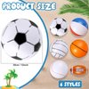Chivao 24 Pieces Inflatable Ball Soccer Ball Softball Volleyball Basketball Football 16 Inch Beach Balls Party Favors Summer Swimming Pool (Mix Ball)