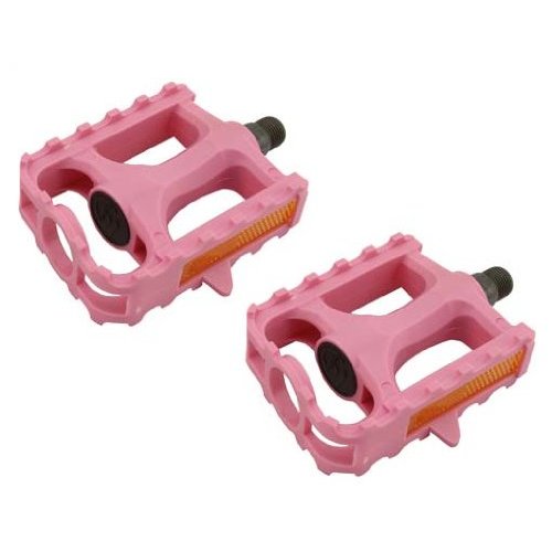 Alta Plastic 861 MTB Bike Pedals, Multiple Sizes and Colors (Pink, 9/16")