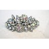 Generic Silver flower shaped crystal hair barrette clip bridal clip bridal barrette