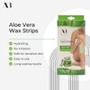 Amira Beauty - Waxing Strips Infused with Aloe Vera Pre Applied Ready to Use Hair Removal Wax Strips for Legs and Body Suitable for All Skin Types 64 Count