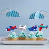 Airplane Cupcake Topper Plane Birthday Party Supplies, Airplane Aircraft Cupcake Toppers for Kids Plane Theme Party Baby SHower Favor Supplies SET of 24