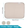 Sinland Microfiber Dish Drying Mat Super Absorbent Dish Drying Rack Pads Kitchen Counter Mat 16Inch X 18Inch Beige 2 Pack
