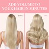 GOO GOO Clip in Hair Extensions Real Human Hair, 14inch 120g 7Pcs, 60A Platinum Blonde, Remy Human Hair Extensions Clip ins for Women, Natural Human Hair