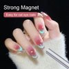 JERCLITY 1 Piece Cat Eye Magnet for Nails Lengthen Double Ended Cylindrical Nail Magnet Nail Magnet Tool for Cat Eye Gel Polish Nail Art(5.9inch)