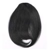 Brazilian Human Hair Bangs Clip On Real Hair for Black Women French Bangs Clip In Hair Extensions Natural Black Straight Hair Bangs with Temple 6-8inch Muzinuo