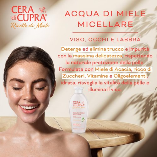 CERA DI CUPRA - Micellar Water - Gentle Cleansing and Makeup Removal - Antioxidant Shield for Skin Protection - Nourishing Micellar Solution (200 ml)