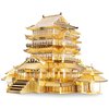 Piececool 3D Metal Puzzle for Adults, Tengwang Pavilion Metal Model Kit, Chinese Famous Architecture Building Kit DIY Craft Brain Teaser 3D Puzzles STEM Toys Gifts for Teens Man Woman Family- 106 Pcs