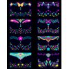 Tattoo stickers, temporary tattoos, glowing fun tattoos that can be used at parties, festivals (10 * 10.5cm)