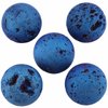 mookaitedecor Druzy Agate Geode Specimen, Deep Blue Titanium Coated Quartz Crystal Sphere Ball Figurines with Wood Stand