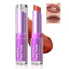Easilydays Nude Lipstick, 2 In1 Two Tone Bitten Moisturzing Waterproof Lipstick Gradient Bitting Matte Lipstick V Styling Glimmer Balm, Long Lasting Waterproof Silk Finish Lip Gloss for Women (#03)