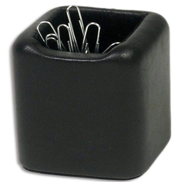 Dacasso Leather Luxury Magnetic Paperclip Holder, Black