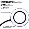 10X Magnifying Glass Lamp with Light Magnifier Light with Clip, Adjustable Flexible Gooseneck, 3 Color Modes Magnifying Lamp with USB Powered, Perfect for Daily Hobbies Repairing, Reading, Crafts