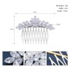 Foyte Bridal Hair Comb Crystal Wedding Hair Combs Silver Rhinestone Hair Accessories Bridesmaid Headpiece for Women and Brides (crystal 1)