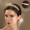 TOBATOBA Wedding Tiaras for Bride, Gold Tiaras and Crowns for Women, Princess Tiara Rhinestone Bridal Tiara, Small Tiara, Quinceanera Tiara Birthday Pageant Wedding Halloween Costumes