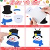 Yuxung 24 Sets Christmas Craft Kits DIY Christmas Snowman Necklace Crafts Kit Xmas Foam Crafts Christmas Holiday Gifts Party Favor Craft Activities
