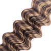 Honey Blonde Deep Wave Bundle Highlight Human Hair Bundle 8A Brazilian Virgin Brown Deep Wave 2 Bundles 12 12 Inch Double Weft Color P4/27 Deep Wave Bundle Human Hair Extensions