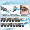 Lash Clusters 84 Pcs Cluster Lashes Eyelash Clusters DIY Cluster Eyelash Extensions Individual Lashes Thin Band & Soft(Plateau,D-8-16mix)