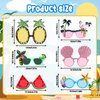6 Pairs Novelty Party Sunglasses, Funny Luau Party Sunglasses Hawaiian Tropical Glasses Beach Themed Party Supplies Decoration