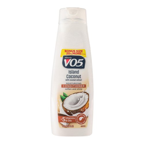 VO5 Alberto Island Coconut Revitalizing Conditioner - Hair Conditioner Formulated with Essential Vitamins and Oils - Tropical Fragrance - 15 oz