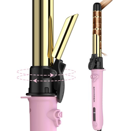 Rotating Curling Iron, Automatic Curling Iron/Self Curling Wand 1 inch, Dual Voltage Auto Rotating Hair Curler, Fast Heating Hair Curlers for All Hair with 5 Adjustable Temps