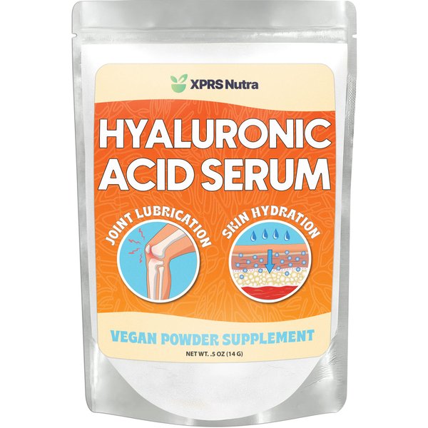 XPRS Nutra Hyaluronic Acid Powder - 14 Grams of Pure Hyaluronic Acid Serum Powder - DIY Serum for Face and Skin - Food and Cosmetic Grade Hyaluronic Acid Pure Powder (.5 oz)