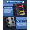 EXTRACTME 12V Fuse Block, 6 Circuit 12 Volt Blade Fuse Box Kit with LED Indicator, ATO Blade Fuse Block Compact with Cover, Fuse Panel Relay Box Kit for 12V/24V Automotive Marine Truck Car Boat RV