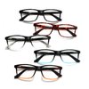 Kerecsen 5 Pack Reading Glasses for Men and Women Readers with Spring Hinges Fashion Eyeglasses (5 Pack Mix Color, 1.25)