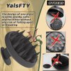 YalsFTY Silicone Shampoo Brush Scalp Massager for Hair Growth, Dandruff Removal, All Hair Types, Black