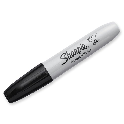 SHARPIE Permanent Markers, Chisel Tip, Black, 4 Count