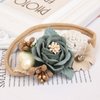 PABOBIT Baby Girl Flower Nylon Headband-Elastic Hair Band Handmade Bow For Newborn Infant Toddler Pack of 3 (Multicoloured)