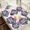 96Pcs Cheetah Print Birthday Party Plates and Napkins Neon Rainbow Leopard Birthday Themed Party Decorations Cheetah Girl's Sparkly Splatter Tableware Set for 24 Guests Baby Shower Birthday Supplies