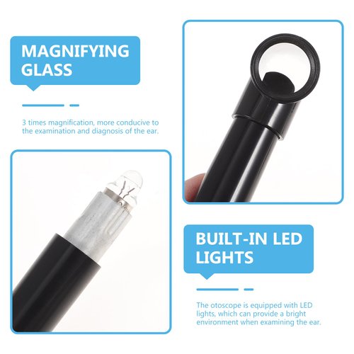 Healifty Mini Diagnostic Otoscope Kit Ear Scope Otoscope Ear Care Magnifying Lens Clinical Penlight Flashlight Ear Infection Detector Ear Care Set for Nurse, Student, Doctors